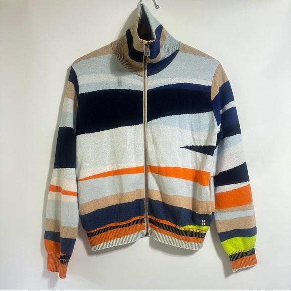 SWEATY BETTY Terrain Full Zip Jacquard knit Sweater cardigan jacket - Picture 8 of 12